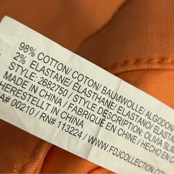 NWT Olivia FDJ jeans mid rise ankle raw hemmed 4 - Picture 11 of 15